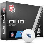 Wilson Staff 2023 Duo Soft NFL Golfbälle - 12 Bälle, Weiß, Tennessee Titans