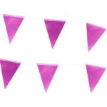 Pinke Wimpelketten glänzend 10-teilig zum Karneval / Fasching 