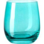 Blaue Moderne LEONARDO Teelichthalter aus Glas graviert 