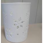 Weiße Weihnachtslaternen aus Keramik 