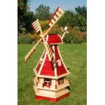 Windmühle mit rotem Lamellendach – Höhe 1,3 m