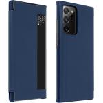 Blaue Samsung Galaxy Note20 Ultra Cases Art: Flip Cases durchsichtig aus Polycarbonat mit Sichtfenster 