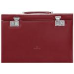 Windrose Merino Schmuckkoffer groß aus Feinsynthetik mit Schmucktasche 24,5 l - Rot