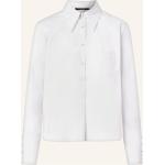Weiße windsor Shirts mit Tasche aus Baumwolle für Damen Größe L 