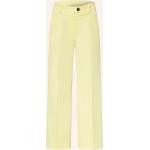 Gelbe windsor Stoffhosen mit Reißverschluss aus Baumwollmischung für Damen Größe S 