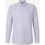 Blaue windsor Kentkragen Hemden mit Kent-Kragen mit Knopf aus Baumwolle für Herren 