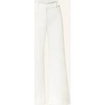 Weiße windsor Marlenehosen mit Reißverschluss aus Baumwollmischung für Damen Größe XS 