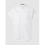 Reduzierte Weiße Oversize Kurzärmelige windsor Shirts mit Tasche aus Baumwolle für Damen Größe M 