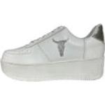 Windsor Smith, Weiße Silberne Reptil Sneakers White, Damen, Größe: 41 EU