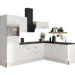 Weiße Optifit Winkelküchen & Eckküchen matt Breite 250-300cm 
