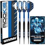 WINMAU Rookie Blue Brass Softip Darts-Set, 18 g, mit Flights, Schäften (Stiele) und exklusivem Dart-Broschüre