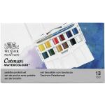 Winsor & Newton Cotman Aquarellfarben-Set Pocket Plus (12 Stk., ½ Näpfchen)