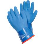 Blaue Gefütterte Handschuhe aus PVC Größe 10 für den für den Winter 