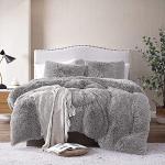 Reduzierte Hellgraue Bettwäsche Sets & Bettwäsche Garnituren mit Reißverschluss aus Kunstfell 135x200 