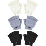 Reduzierte Schwarze Fingerlose Kinderhandschuhe & Halbfinger-Handschuhe für Kinder Handwäsche für Mädchen Größe 5 für den für den Winter 