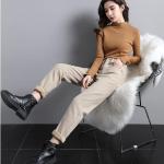 Braune Vintage Capri-Jeans aus Wolle für Damen Größe XS Große Größen für den für den Winter 
