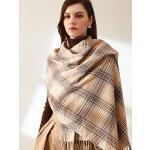 Pinke Kaschmir-Schals mit Quasten aus Kaschmir für Damen für den für den Winter 