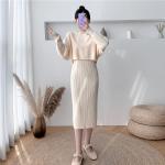 Khakifarbene Unifarbene Midi A Linien Röcke aus Kunstfaser für Damen Einheitsgröße für den für den Herbst 