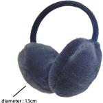 Cyanblaue Ohrenschützer & Ohrenwärmer aus Leder für Herren für den für den Winter 