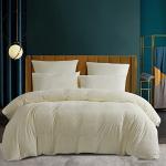 Beige Bettwäsche Sets & Bettwäsche Garnituren mit Reißverschluss aus Flanell 240x220 3-teilig 