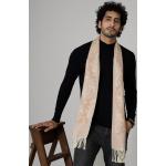 Peachfarbene Karo Kaschmir-Schals aus Wolle für Herren für den für den Winter 