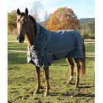 Graue Pfiff Pferde-Winterdecken aus Polyester maschinenwaschbar 
