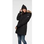 Schwarze Alpenblitz Maxi Stehkragen Winterjacken mit Kapuze für Damen Größe XS für den für den Winter 