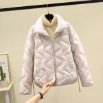 Rosa Mini Baumwolljacken aus Baumwolle gepolstert für Damen Größe 4 XL Große Größen für den für den Winter 