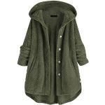Grüne Karo Vintage Wasserdichte Atmungsaktive Mini 3-in-1 Jacken aus Cord für Damen Übergrößen für den für den Winter 