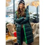 Reduzierte Grüne Unifarbene Casual Bolf Maxi Winterjacken aus Polyamid für Damen Größe M für den für den Winter 
