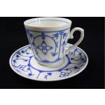 Bunte Winterling Indischblau Kaffeegedecke aus Porzellan 2-teilig 
