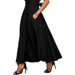 Schwarze Vintage Maxiröcke Metallic aus Wolle für Damen Größe L für den für den Herbst 