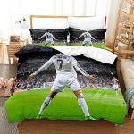 Weiße Moderne Cristiano Ronaldo Bettwäsche Sets & Bettwäsche Garnituren mit Reißverschluss maschinenwaschbar 135x200 
