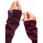 Burgundfarbene Unifarbene Damenarmstulpen & Damenhandstulpen aus Baumwolle maschinenwaschbar für den für den Herbst 