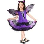Lila Fledermaus-Kostüme für Kinder Größe 116 