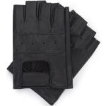 Reduzierte Schwarze Wittchen Fingerlose Handschuhe & Halbfinger-Handschuhe mit Klettverschluss aus Leder für Herren Größe S für den für den Herbst 
