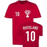 WM EM Trikot - Russland 10 - Herren T-Shirt - Rot/Weiss Gr. L
