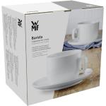 Weiße WMF Barista Cappuccino-Sets mit Kaffee-Motiv aus Porzellan 4-teilig 