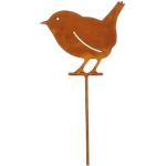 WMG Eisen Gartenstecker Vogel mit Edelrost