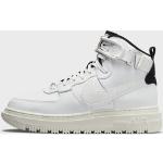 Weiße Nike Air Force 1 Utility High Top Sneaker & Sneaker Boots mit Riemchen aus Veloursleder Wasserabweisend für Damen Größe 40,5 für den für den Winter 
