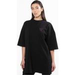 Schwarze Oversize T-Shirts für Damen Größe XS 