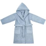 Reduzierte Stahlblaue Wörner Bio Kinderbademäntel mit Kapuze aus Baumwolle maschinenwaschbar für Mädchen Größe 110 
