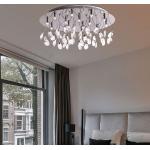 LED Wohnzimmer Decken Lampe Kristall klar Flur Bad Leuchte Spiegel 49299-18 Watt 