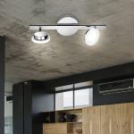 Silberne Wofi Como LED-Deckenleuchten aus Metall schwenkbar 