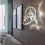 Silberne Moderne Wofi LED Wandleuchten aus Kristall 