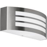 Silberne Wofi Außenleuchten & Außenlampen aus Edelstahl E27 