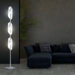 Silberne Wofi LED Stehlampen aus Metall 