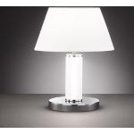 Silberne Wofi Nachttischlampen & Nachttischleuchten aus Metall dimmbar E27 