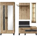 Reduzierte Garderoben Sets & Kompaktgarderoben aus Massivholz 4-teilig 