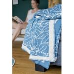 Blaue Gepunktete IBENA Kuscheldecken & Wohndecken aus Baumwolle trocknergeeignet 140x200 